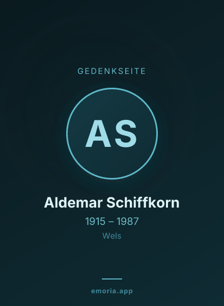 Gedenkportrait von Aldemar Schiffkorn