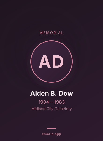 Memorial portrait of Alden B. Dow