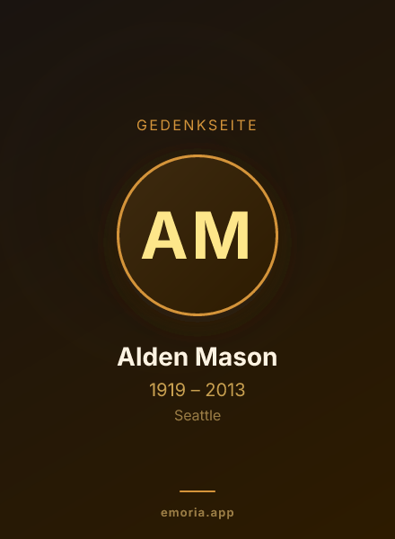 Gedenkportrait von Alden Mason