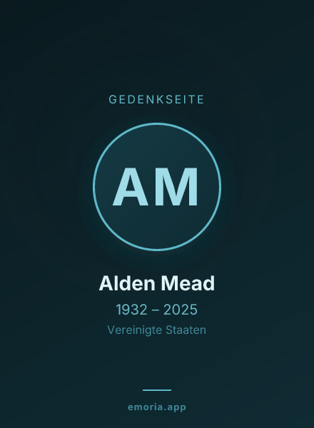 Gedenkportrait von Alden Mead