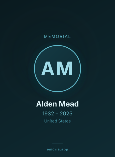 Memorial portrait of Alden Mead