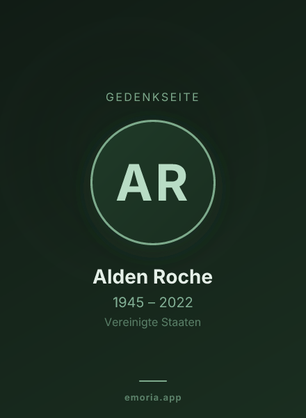 Gedenkportrait von Alden Roche
