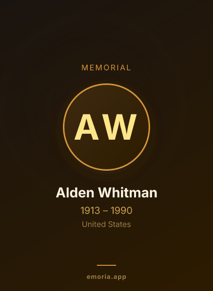 Memorial portrait of Alden Whitman