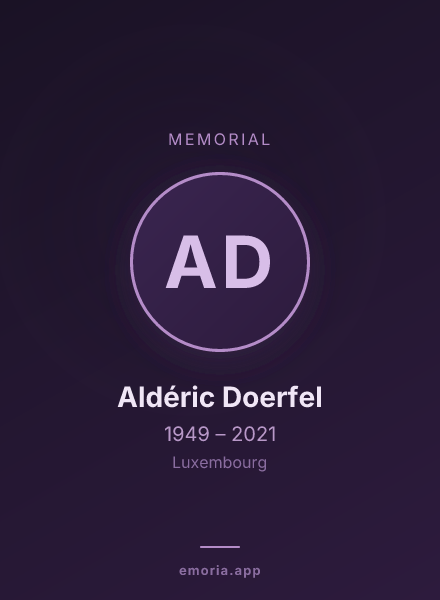 Memorial portrait of Aldéric Doerfel