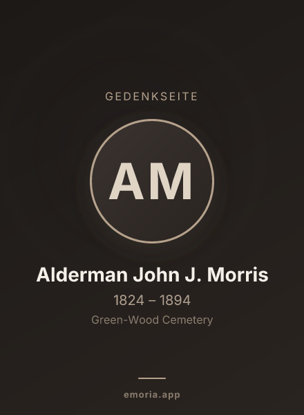 Gedenkportrait von Alderman John J. Morris