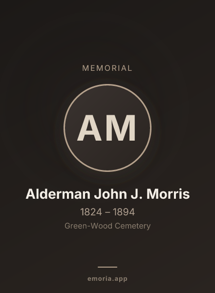 Memorial portrait of Alderman John J. Morris