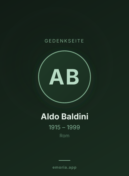 Gedenkportrait von Aldo Baldini