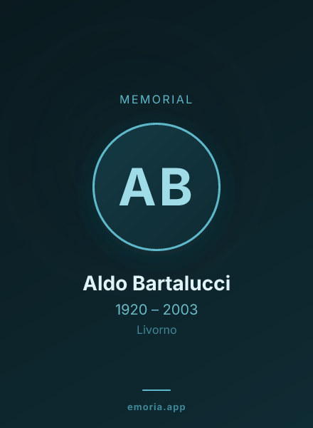 Memorial portrait of Aldo Bartalucci