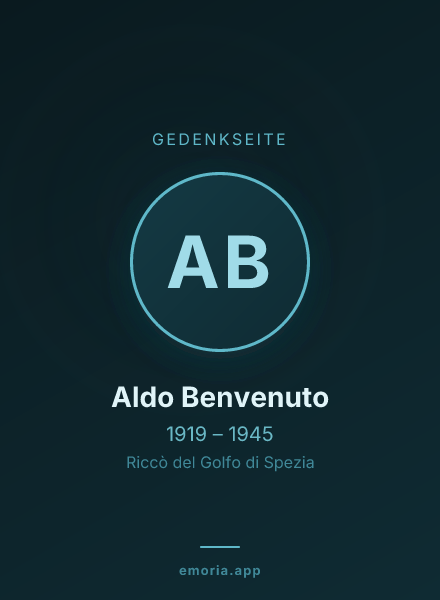 Gedenkportrait von Aldo Benvenuto