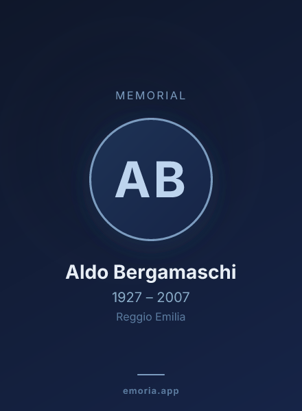 Memorial portrait of Aldo Bergamaschi