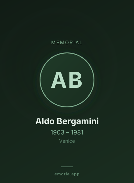 Memorial portrait of Aldo Bergamini