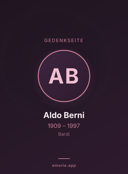 Gedenkportrait von Aldo Berni