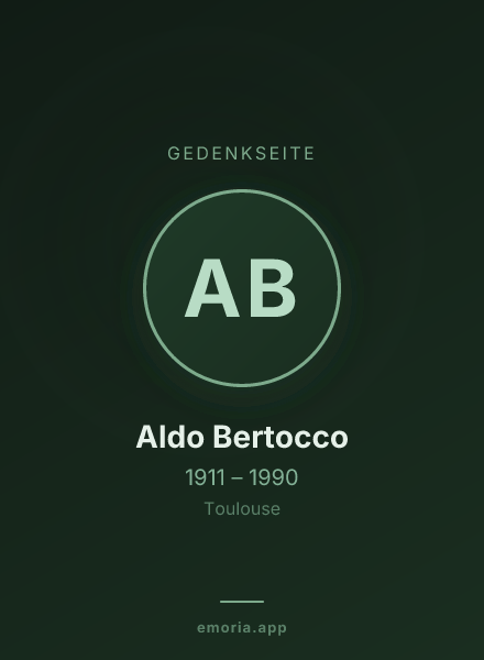 Gedenkportrait von Aldo Bertocco