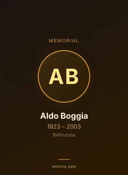 Memorial portrait of Aldo Boggia