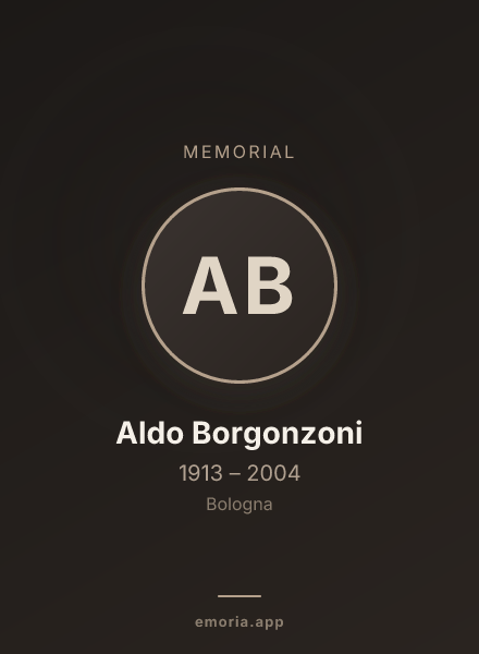 Memorial portrait of Aldo Borgonzoni