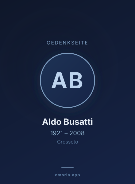 Gedenkportrait von Aldo Busatti