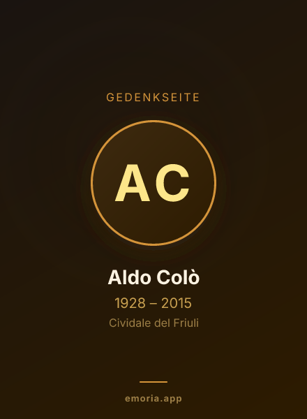 Gedenkportrait von Aldo Colò