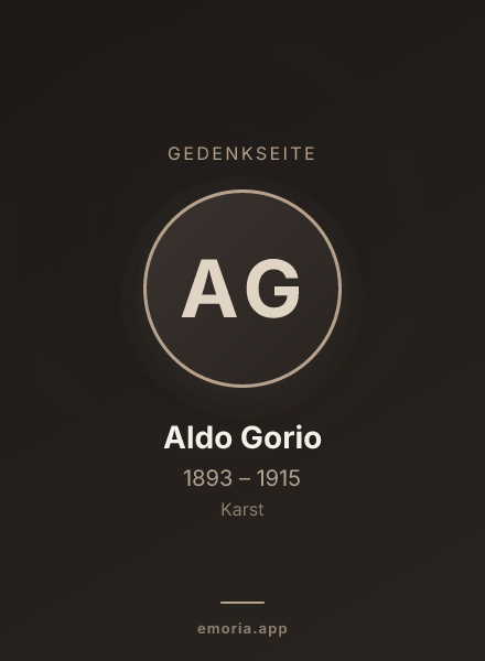Gedenkportrait von Aldo Gorio