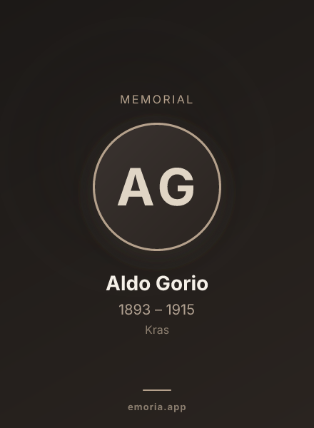 Memorial portrait of Aldo Gorio