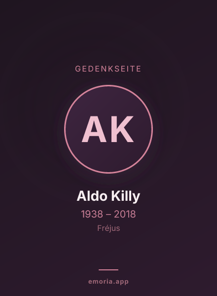 Gedenkportrait von Aldo Killy