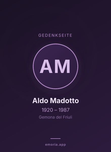 Gedenkportrait von Aldo Madotto