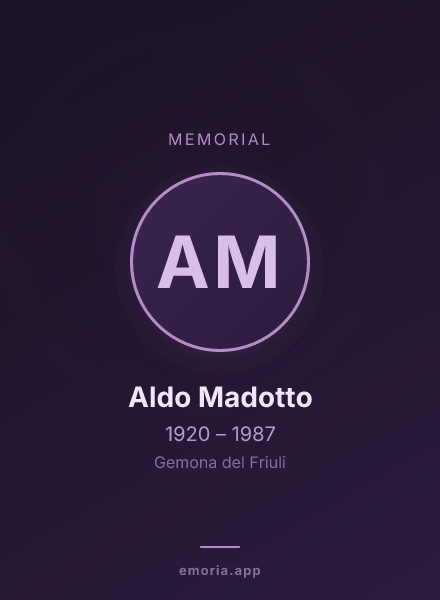 Memorial portrait of Aldo Madotto
