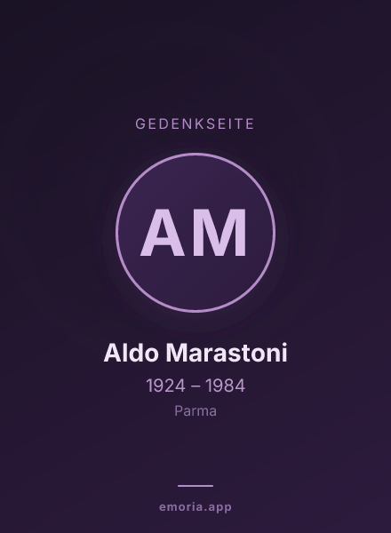 Gedenkportrait von Aldo Marastoni