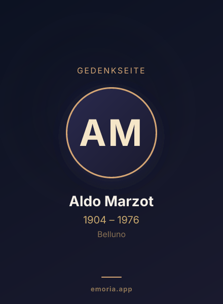 Gedenkportrait von Aldo Marzot
