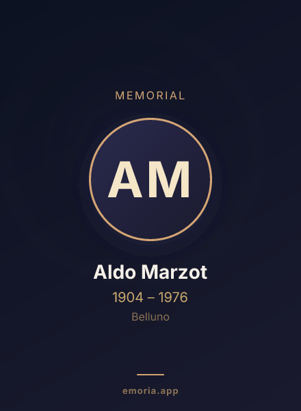 Memorial portrait of Aldo Marzot