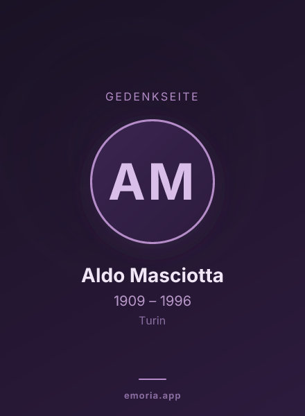 Gedenkportrait von Aldo Masciotta