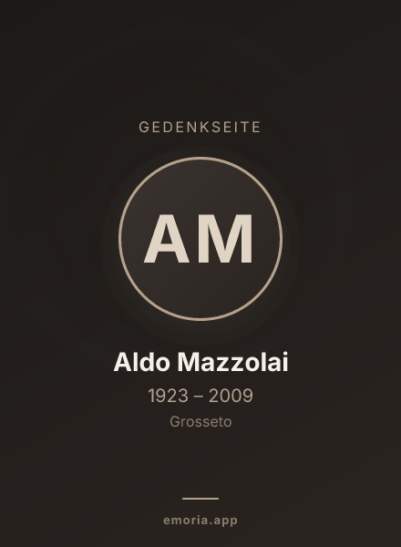 Gedenkportrait von Aldo Mazzolai