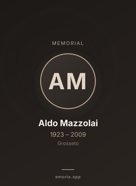 Memorial portrait of Aldo Mazzolai