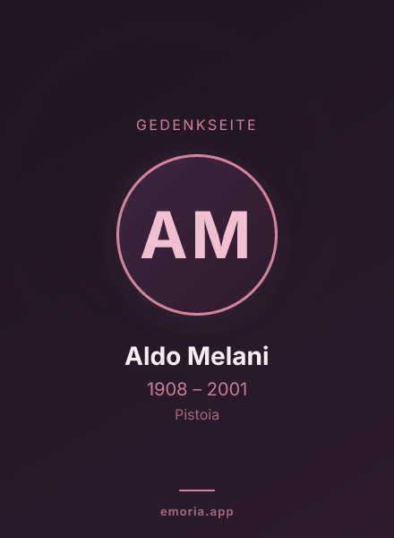 Gedenkportrait von Aldo Melani