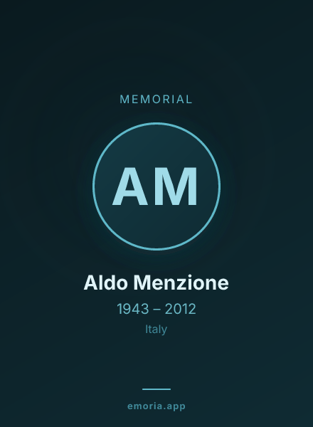 Memorial portrait of Aldo Menzione