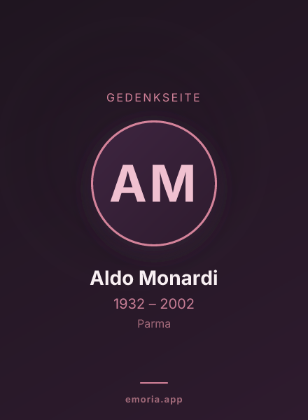 Gedenkportrait von Aldo Monardi