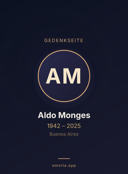 Gedenkportrait von Aldo Monges