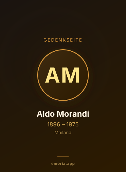 Gedenkportrait von Aldo Morandi