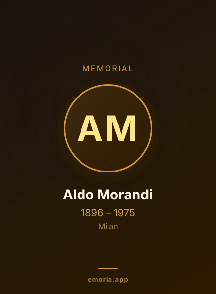 Memorial portrait of Aldo Morandi