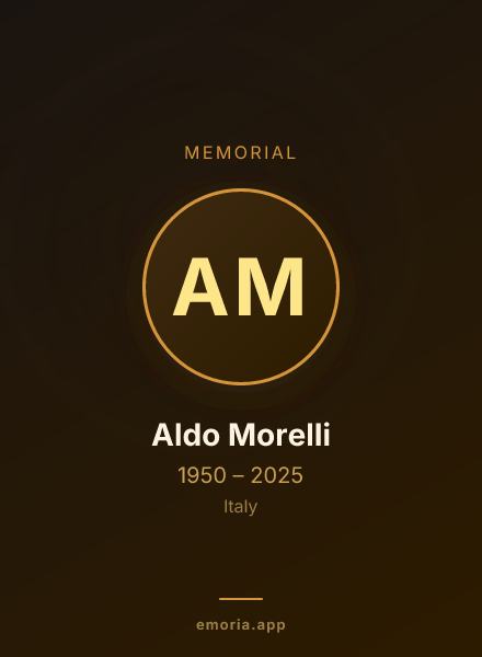Memorial portrait of Aldo Morelli