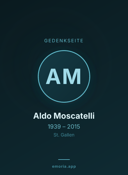 Gedenkportrait von Aldo Moscatelli