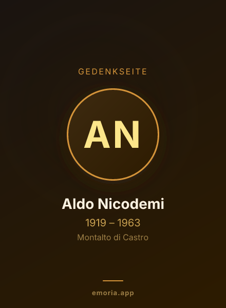 Gedenkportrait von Aldo Nicodemi
