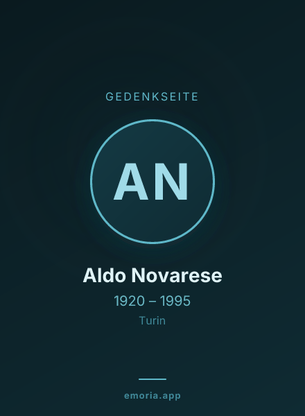 Gedenkportrait von Aldo Novarese