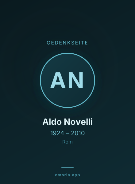 Gedenkportrait von Aldo Novelli