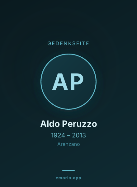 Gedenkportrait von Aldo Peruzzo