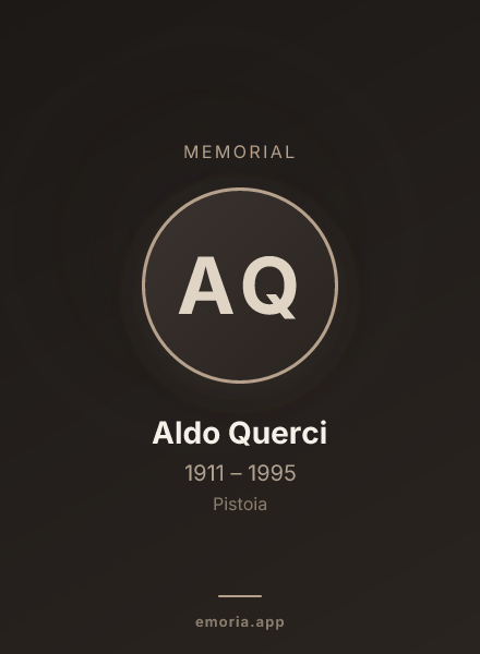 Memorial portrait of Aldo Querci