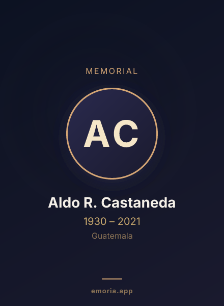 Memorial portrait of Aldo R. Castaneda