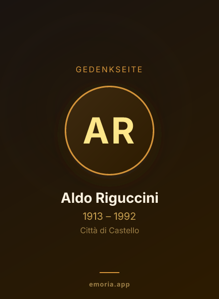 Gedenkportrait von Aldo Riguccini