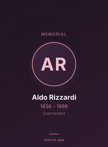 Memorial portrait of Aldo Rizzardi