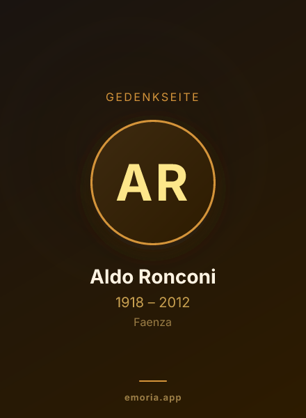Gedenkportrait von Aldo Ronconi