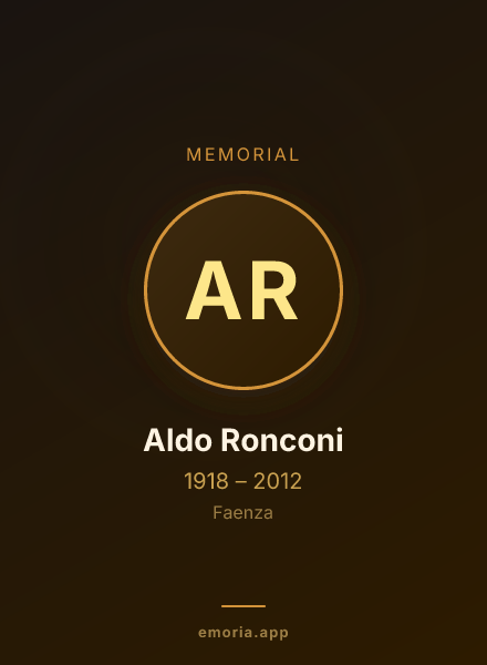 Memorial portrait of Aldo Ronconi